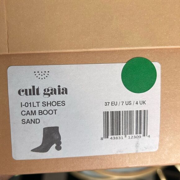 Cult Gaia Cam Bauble-Heel Leather Ankle Boots - Picture 14 of 15